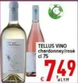 Iper Triscount Tellus vino chardonnay/rose offerta