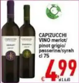 Iper Triscount Capizucchi vino offerta
