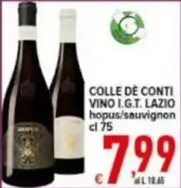 Iper Triscount Colle de Conti Vino I.G.T. Lazio hopus/sauvignon offerta