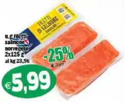 Il Castoro Supermercati Fletti di salmone norvegese offerta