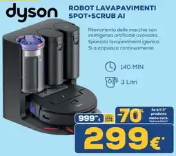 Euronics Tufano Dyson robot lavapavimenti Spot+Scrub AI offerta
