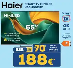 Euronics Tufano Haier 65" MiniLED Smart TV offerta