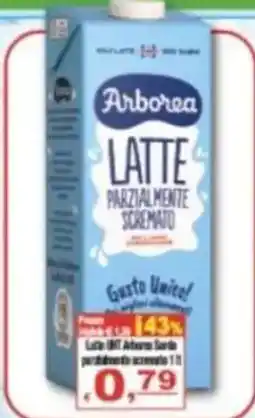CTS Supermercati Latte UHT Arborea Sardo parzialmente scremato offerta
