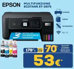 Euronics Tufano Epson multifunzione Ecotank ET-2875 offerta