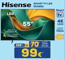 Euronics Tufano Hisense 55" Smart TV LED offerta