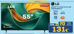 Euronics Tufano LG 55" Smart TV NANO 4K AI LED offerta