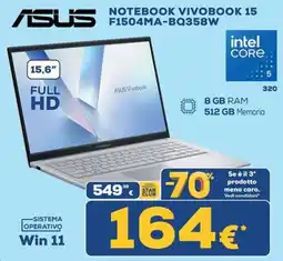 Euronics Tufano Asus Notebook Vivobook 15 offerta