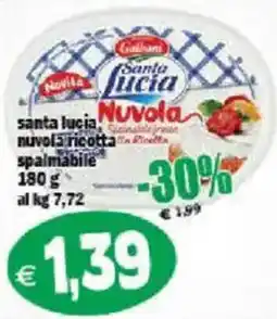 Il Castoro Supermercati Santa lucia Nuvola ricotta spalmabile offerta