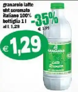 Il Castoro Supermercati granarolo latte uht scremato offerta