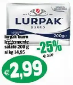 Il Castoro Supermercati Lurpak burro leggermente salato offerta