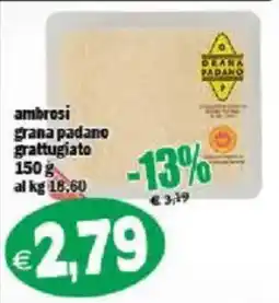 Il Castoro Supermercati ambrosi grana padano grattugiato offerta