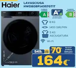 Euronics Tufano Haier Lavasciuga offerta
