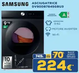 Euronics Tufano Samsung Asciugatrice offerta
