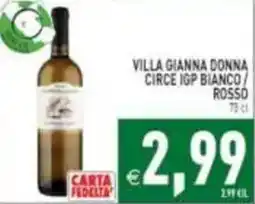 Pim Supermercati Villa Gianna Donna Circe IGP Bianco / Rosso offerta