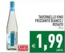 Pim Supermercati Tavernello vino frizzante bianco / rosato offerta