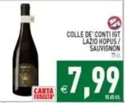 Pim Supermercati Colle de' Conti IGT Lazio Hopus / Sauvignon offerta