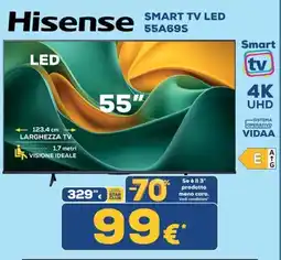 Euronics Tufano Hisense 55" Smart TV LED offerta