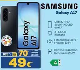 Euronics Tufano Samsung Galaxy A17 offerta
