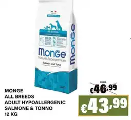 Zoomiguana Monge all breeds adult hypoallergenic salmone & tonno offerta