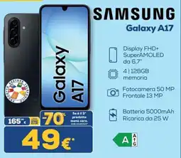 Euronics Tufano Samsung Galaxy A17 offerta