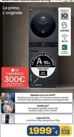 Euronics Tufano WashTower colonna bucato 12/10 kg offerta