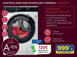 Euronics Tufano AEG Lavatrice serie 8000 powercare connessa offerta