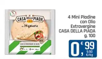4 Mini Piadine con Olio Extravergine Casa della Piada