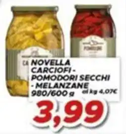 MA Supermercati Novella carciofi pomodori secchi melanzane offerta
