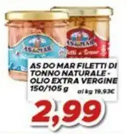 MA Supermercati As do mar filetti di tonno naturale - olio extra vergine offerta