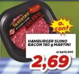 MA Supermercati Hamburger suino bacon Martin offerta