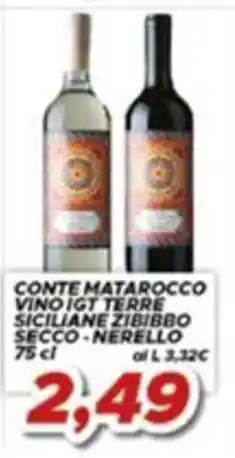 MA Supermercati Conte Matarocco vino IGT Terre Siciliane Zibibbo secco - Nerello offerta