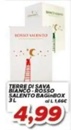 MA Supermercati Terre di Sava Bianco - Rosso Salento BaginBox offerta