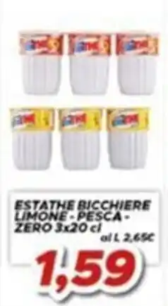 MA Supermercati Estathe bicchieri limone pesca zero offerta