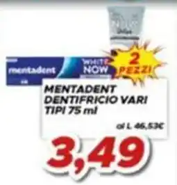 MA Supermercati Mentadent dentifricio vari tipi offerta