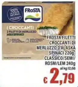 Top Supermercati Frosta filetti croccanti di merluzzo d'alaska offerta