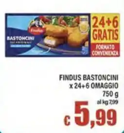 Top Supermercati Findus bastoncini offerta