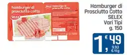 Ottimo Market Hamburger di Prosciutto Cotto Selex offerta
