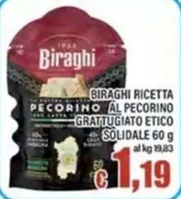 Top Supermercati Biraghi ricetta pecorino al pecorino grattugiato etico offerta