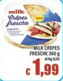 Top Supermercati Milk Crêpes fresche offerta