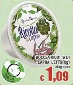 Top Supermercati Boccea ricotta di capra offerta