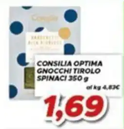 MA Supermercati Consilia Optima Gnocchi Tirollo Spinaci offerta