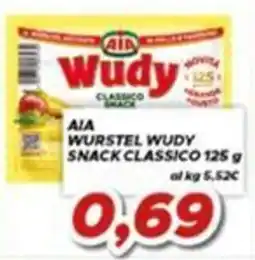 MA Supermercati AIA WURSTEL WUDY SNACK CLASSICO offerta