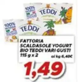 MA Supermercati Fattoria Scaldasole Yogurt Bio Teddi offerta