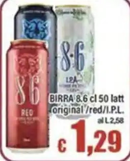 Top Supermercati Birra 8.6 offerta