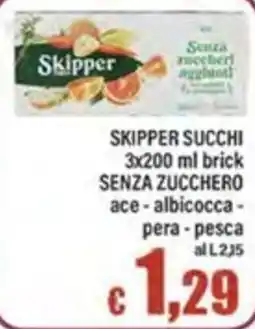 Top Supermercati Skipper succhi senza zucchero offerta