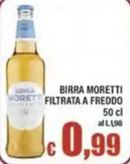 Top Supermercati Birra Moretti filtrata a freddo offerta
