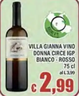 Top Supermercati Villa Gianna Vino Donna Circe IGP offerta