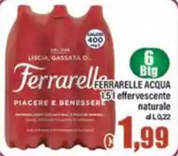 Top Supermercati Ferrarelle acqua effervescente naturale offerta