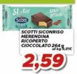 MA Supermercati Scotti Siconriso Merendina Ricoperto Cioccolato offerta