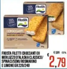 Supermercati EffePiù Frosta filetti croccanti di merluzzo d'alaska classico offerta